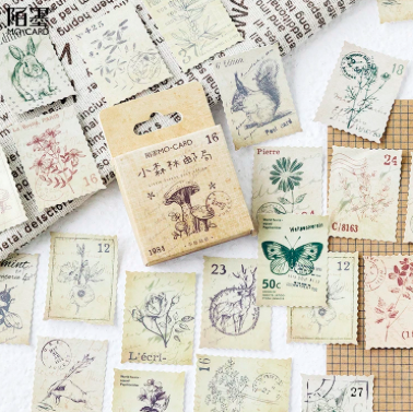 Cajita de Stickers Little forest post office