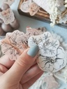 Cajita de stickers Kraft flores