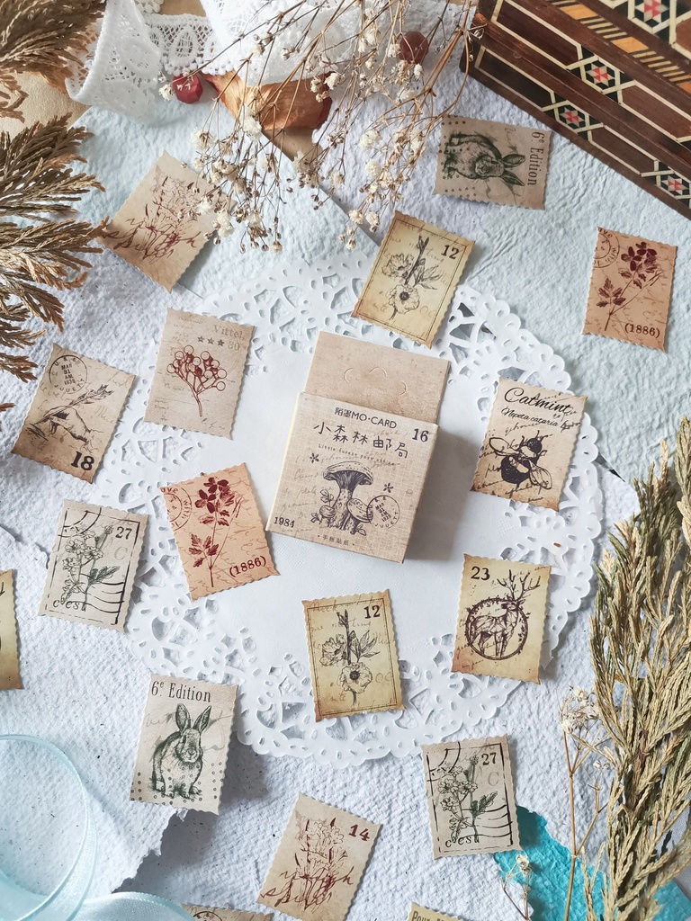 Cajita de Stickers Little forest post office