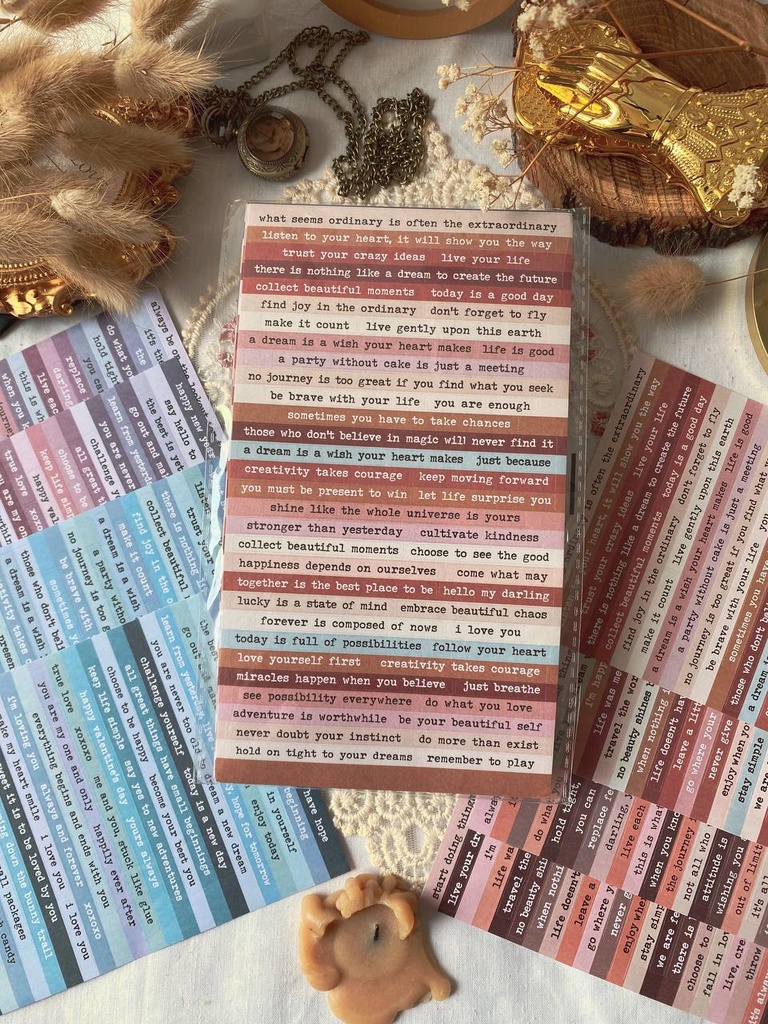 Pack stickers frases digital printer
