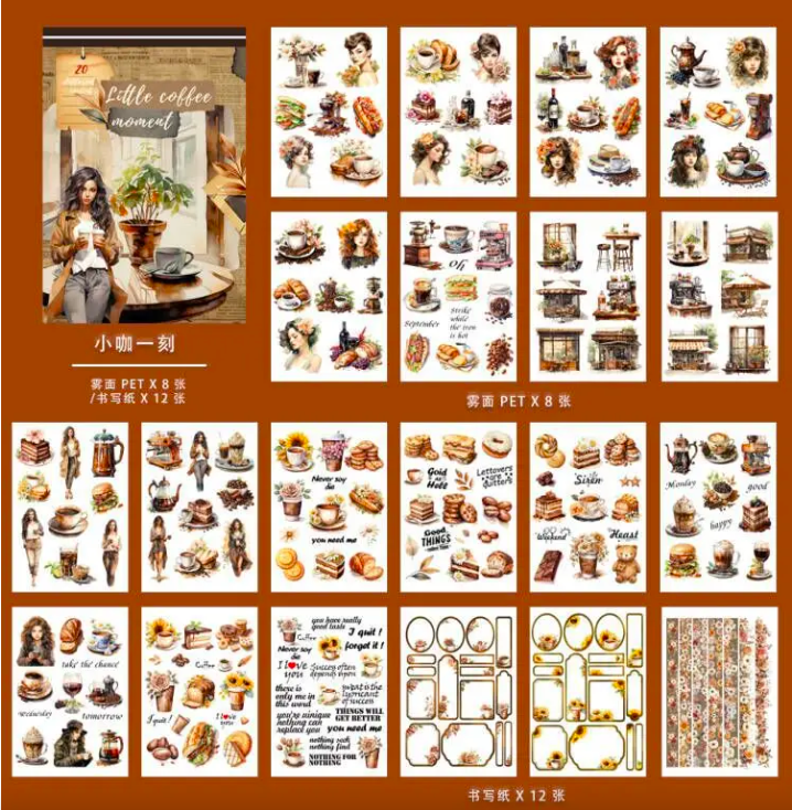 Libro de stickers Retro Artistic Style