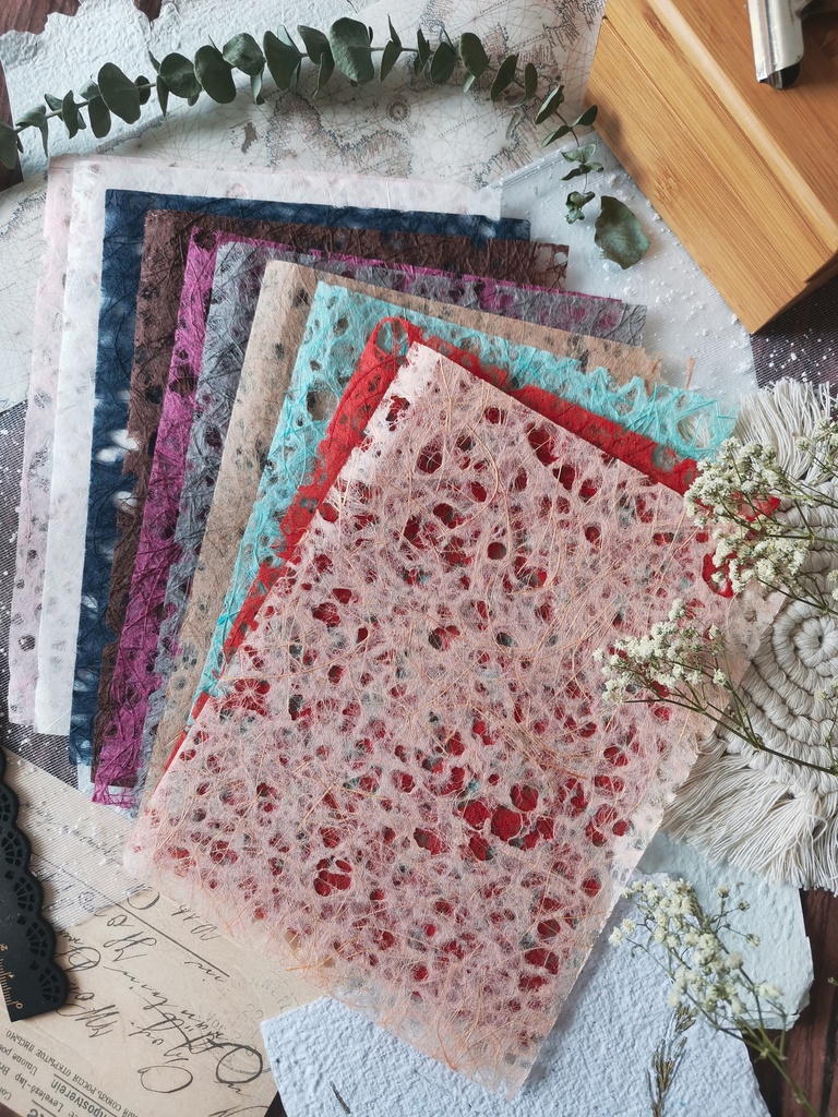 Papel decorativo fibra 10 U Mix colores