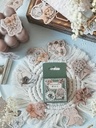 Cajita de stickers Kraft flores
