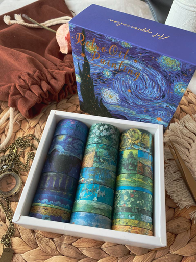 Box Washis Retro Oil Painting Van Gogh 20 rolls